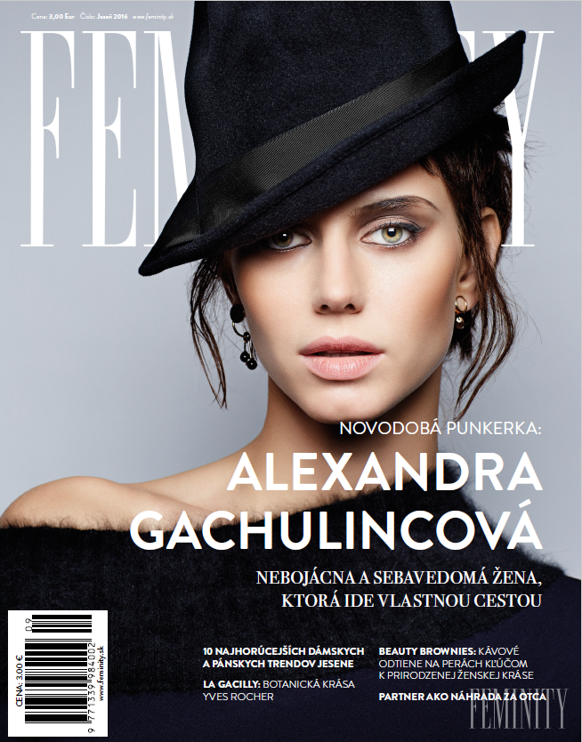 Sasha Gachulincova featured on the Feminity cover from September 2016