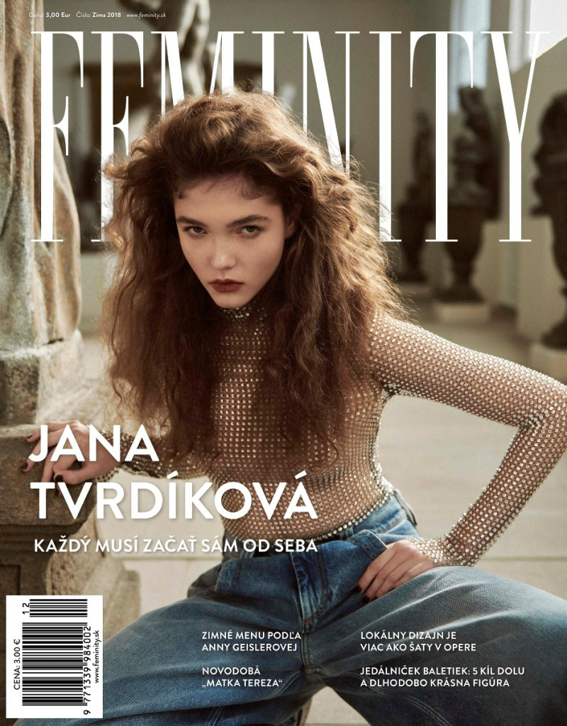 Jana Tvrdikova featured on the Feminity cover from December 2018