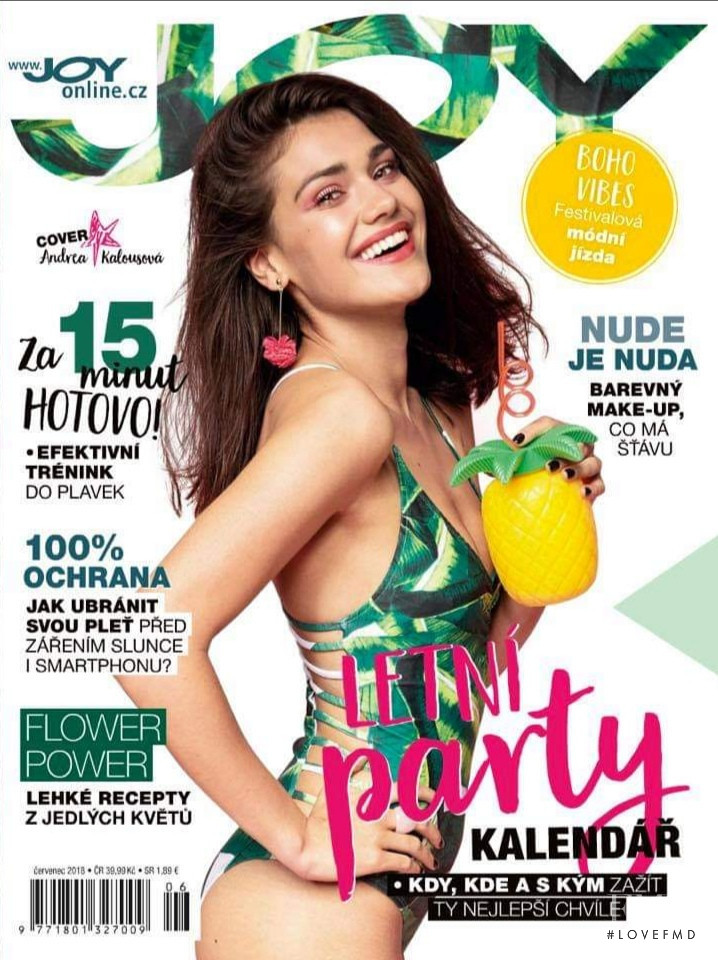 Andrea Kalousova featured on the JOY Czech cover from July 2018