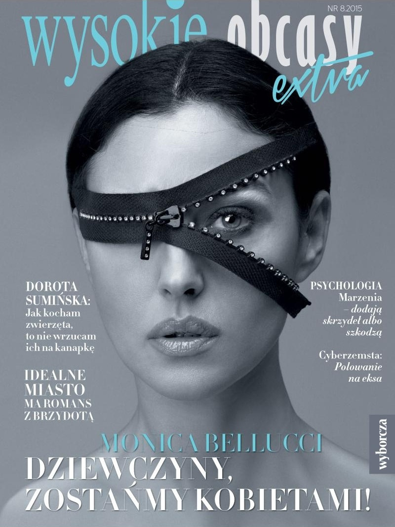 Monica Bellucci featured on the Wysokie Obcasy Extra cover from August 2015