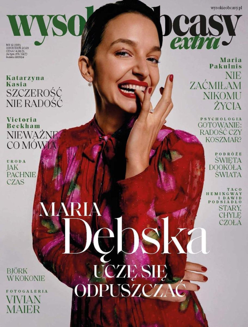 Maria Debska featured on the Wysokie Obcasy Extra cover from December 2023