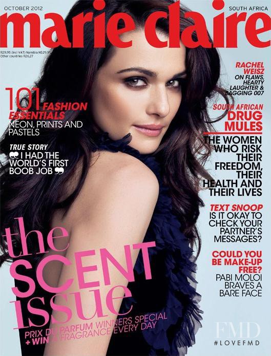 Rachel Weisz featured on the Marie Claire South Africa cover from October 2012