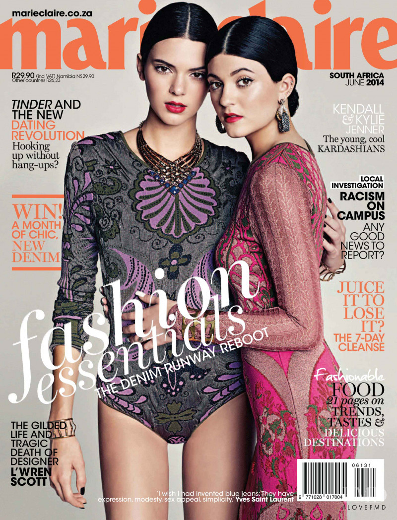 Kendall Jenner featured on the Marie Claire South Africa cover from June 2014