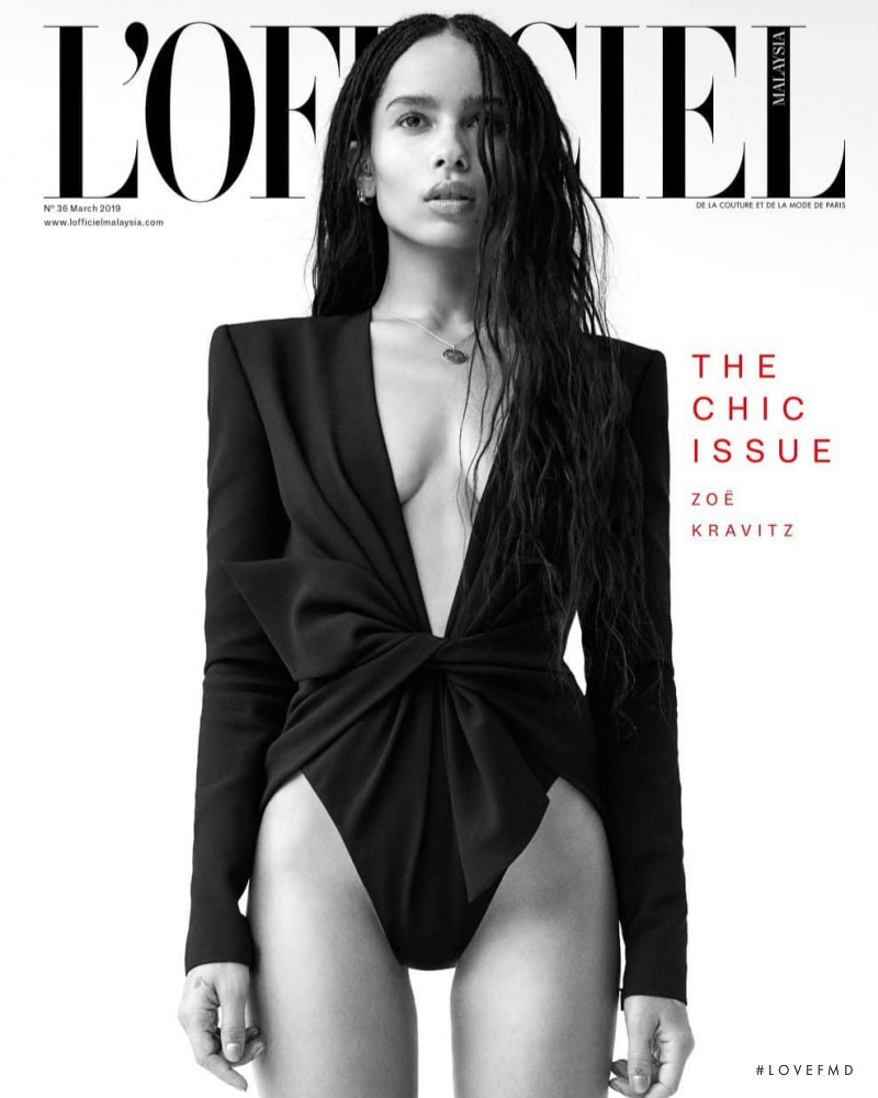 Zoe Kravitz featured on the L\'Officiel Malaysia cover from March 2019