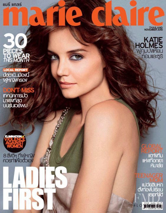 Katie Holmes featured on the Marie Claire Thailand cover from November 2010