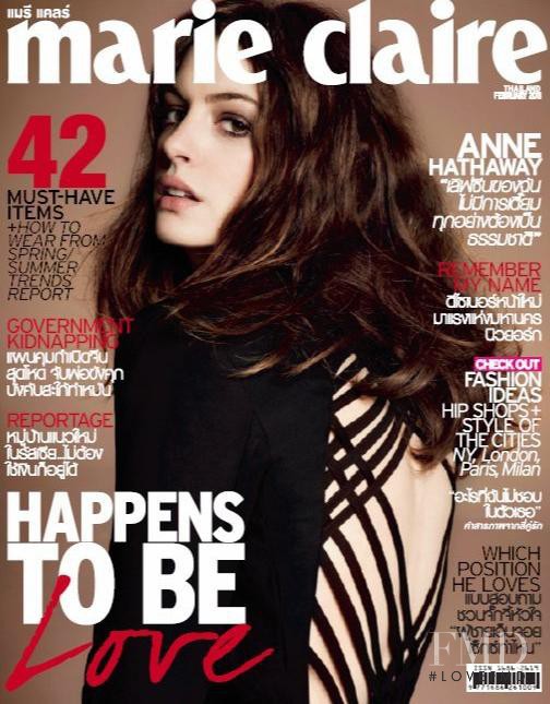 Anne Hathaway featured on the Marie Claire Thailand cover from February 2011