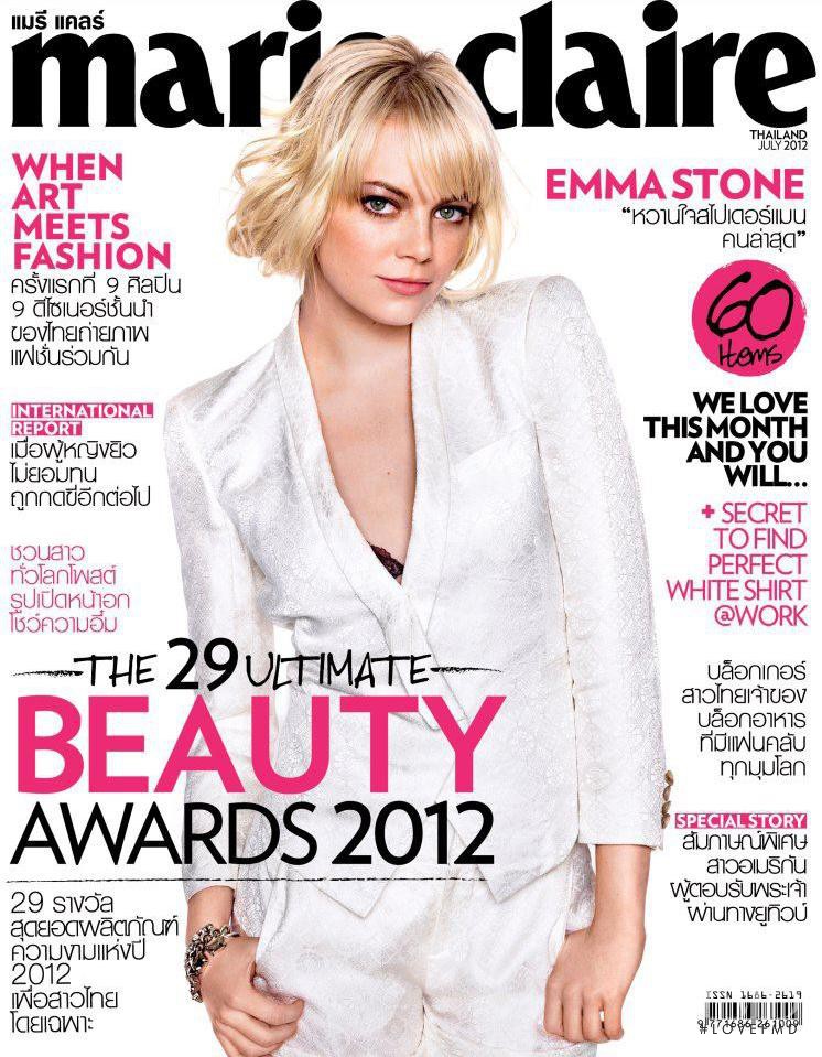 Emma Stone featured on the Marie Claire Thailand cover from July 2012