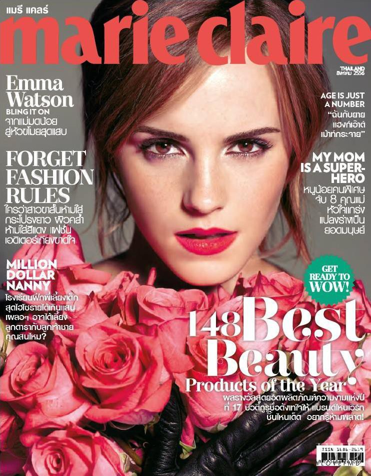 Emma Watson featured on the Marie Claire Thailand cover from August 2013