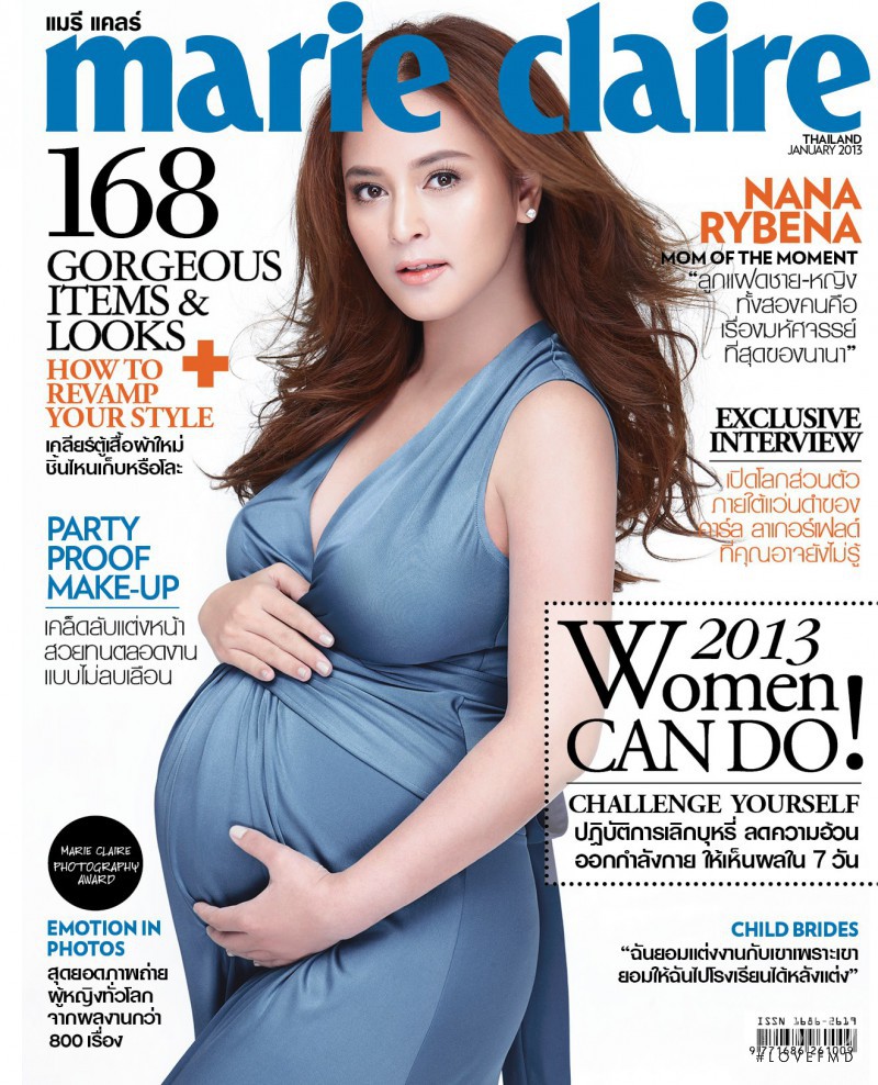  featured on the Marie Claire Thailand cover from January 2013