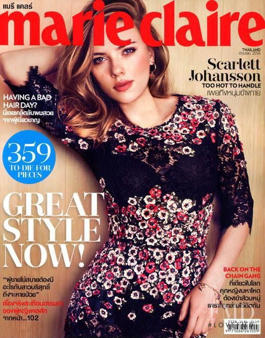 Scarlett Johansson featured on the Marie Claire Thailand cover from June 2013