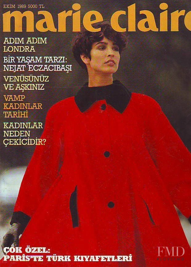  featured on the Marie Claire Turkey cover from October 1989
