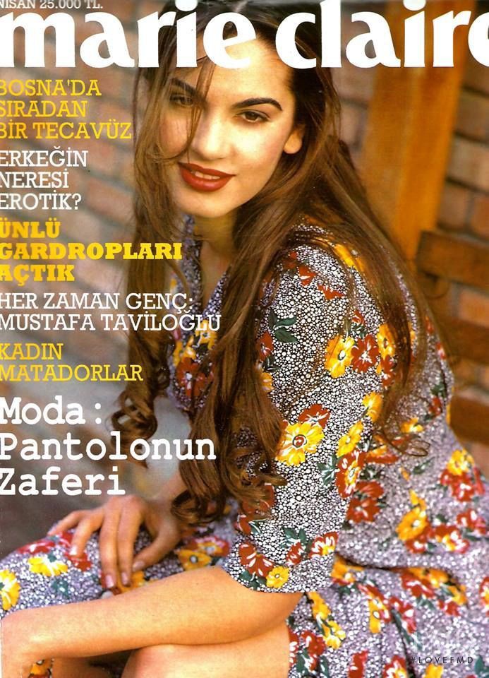 Özlem Kaymaz featured on the Marie Claire Turkey cover from April 1994