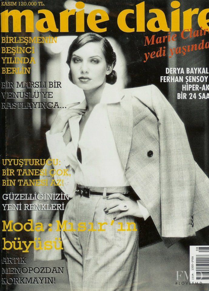 Eysan Özhim featured on the Marie Claire Turkey cover from November 1995