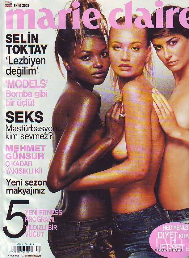 Kewe Mar featured on the Marie Claire Turkey cover from October 2002