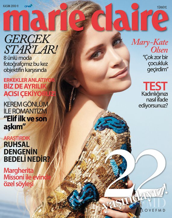 Mary-Kate Olsen featured on the Marie Claire Turkey cover from November 2010