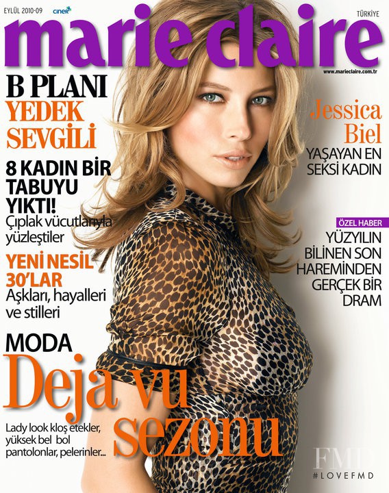 Jessica Biel featured on the Marie Claire Turkey cover from September 2010