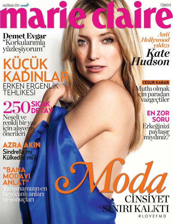 Kate Hudson featured on the Marie Claire Turkey cover from June 2011