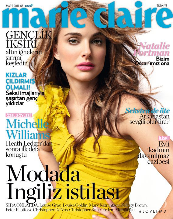 Natalie Portman featured on the Marie Claire Turkey cover from March 2011