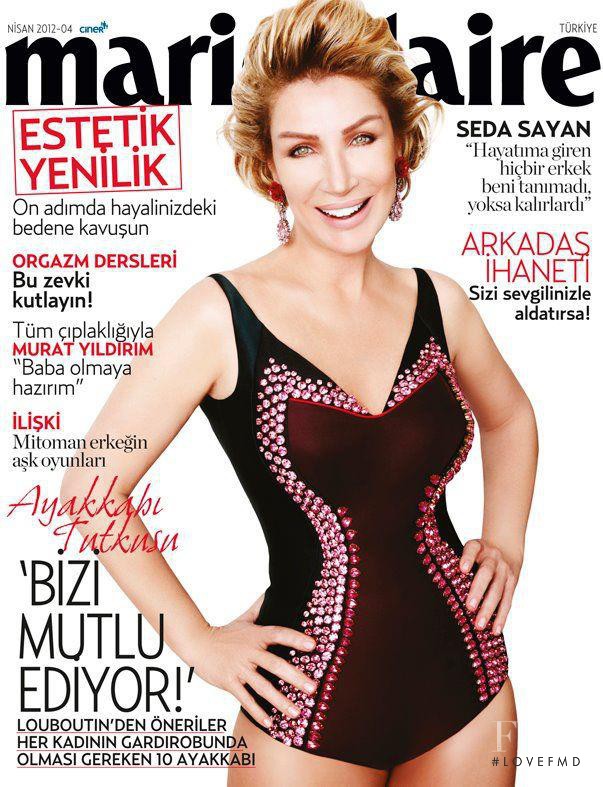 Seda Sayan featured on the Marie Claire Turkey cover from April 2012
