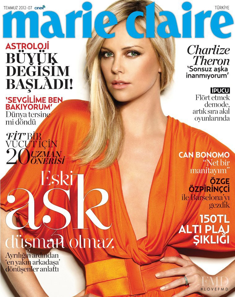 Charlize Theron featured on the Marie Claire Turkey cover from July 2012