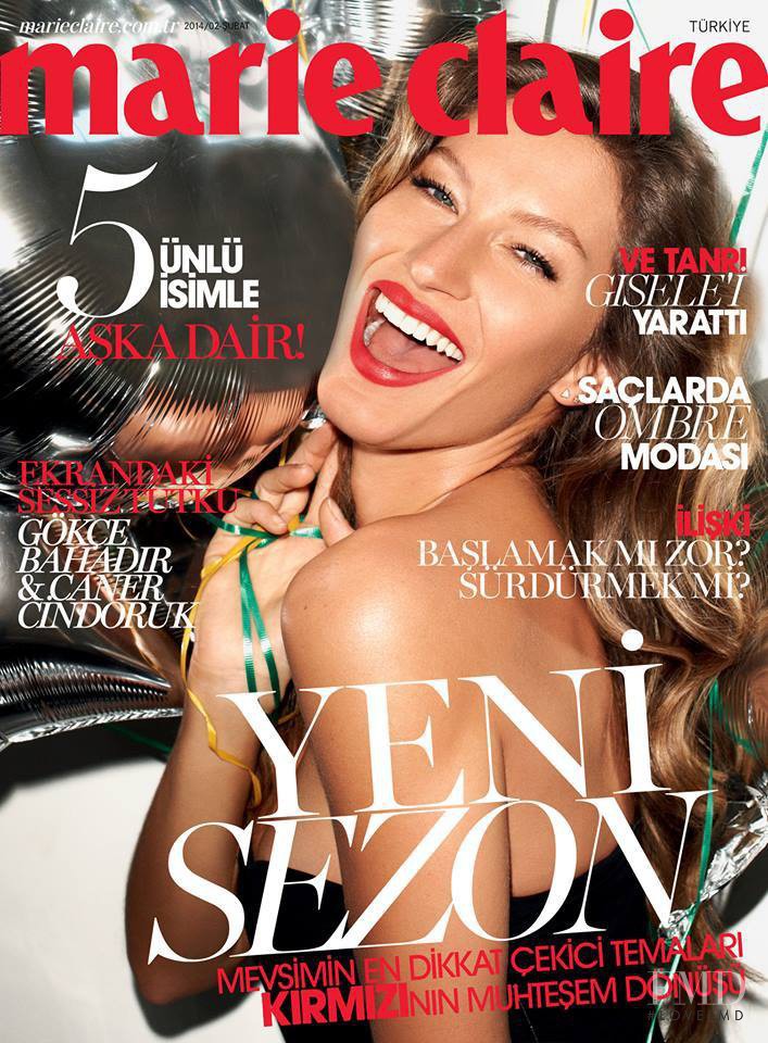 Gisele Bundchen featured on the Marie Claire Turkey cover from February 2014