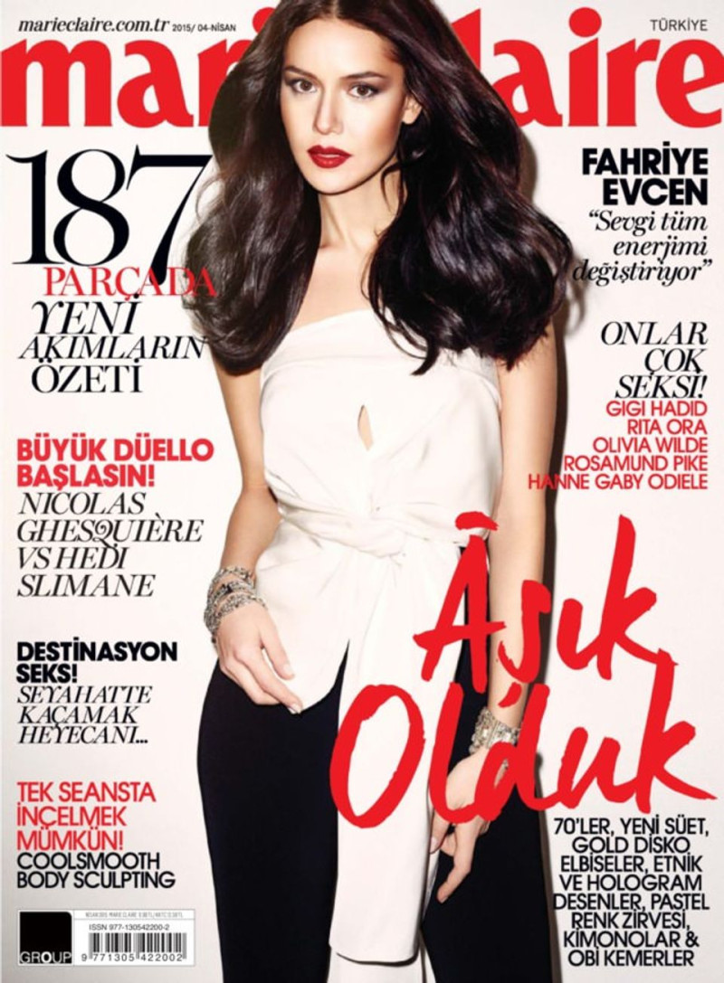 Asik Olduk featured on the Marie Claire Turkey cover from April 2015