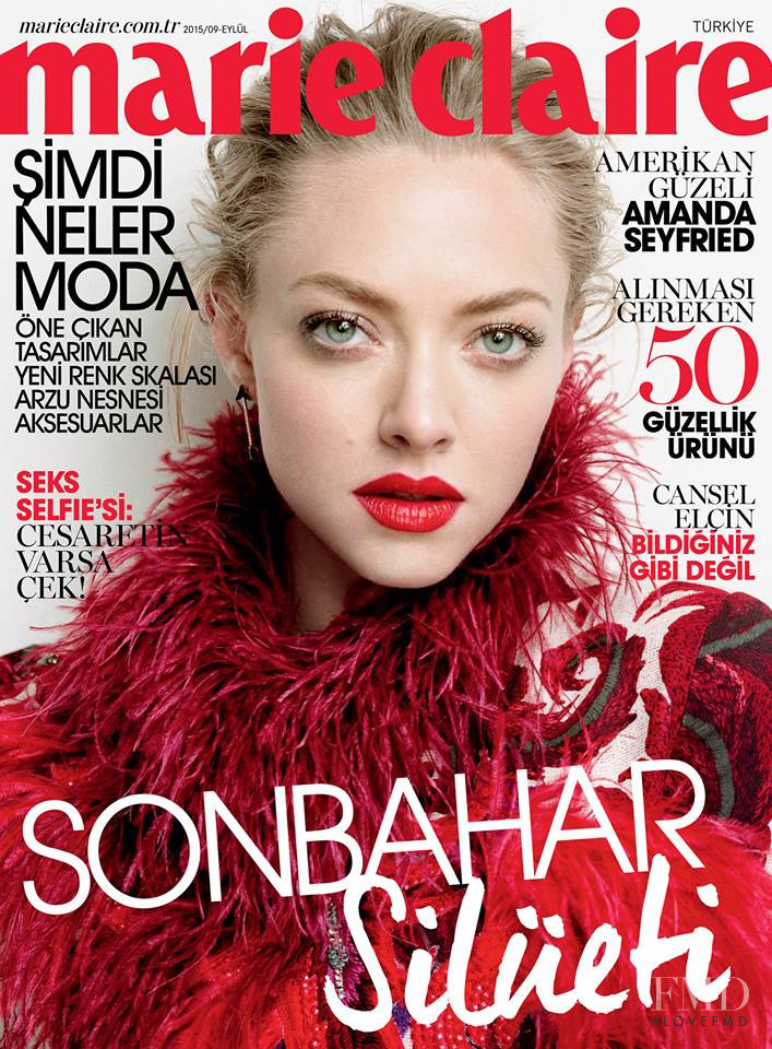 Amanda Seyfried featured on the Marie Claire Turkey cover from September 2015