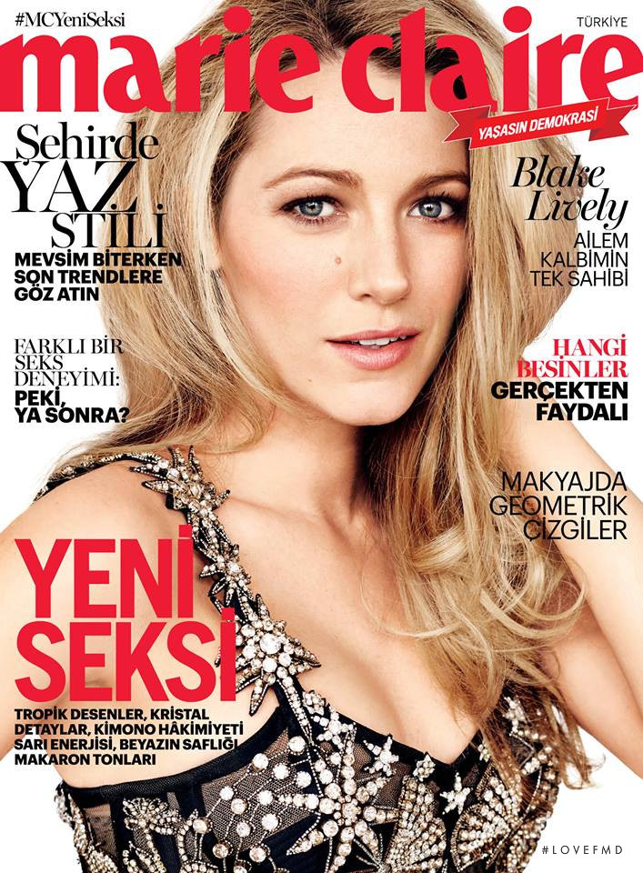 Blake Lively featured on the Marie Claire Turkey cover from August 2016