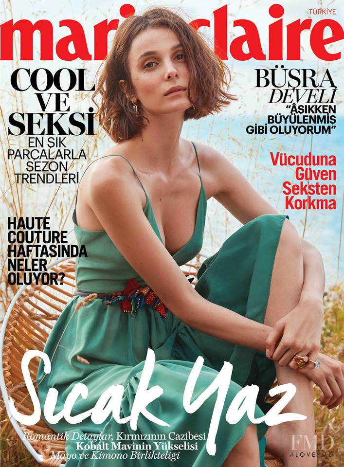 Bü?ra Develi\' featured on the Marie Claire Turkey cover from August 2017