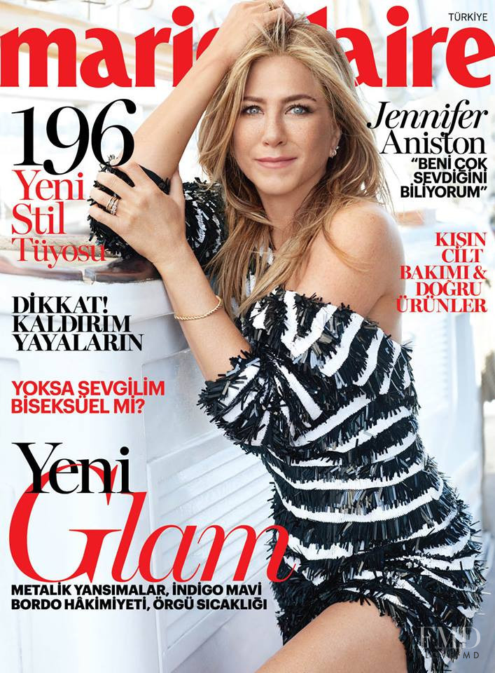 Jennifer Aniston featured on the Marie Claire Turkey cover from January 2017