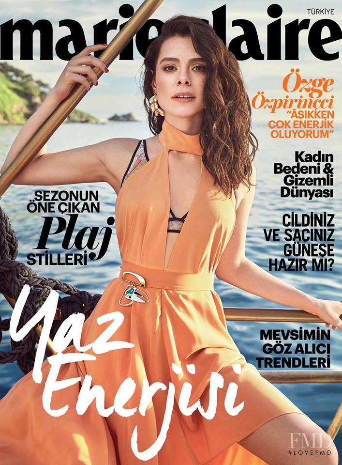 Özge Özpirinçci featured on the Marie Claire Turkey cover from June 2017