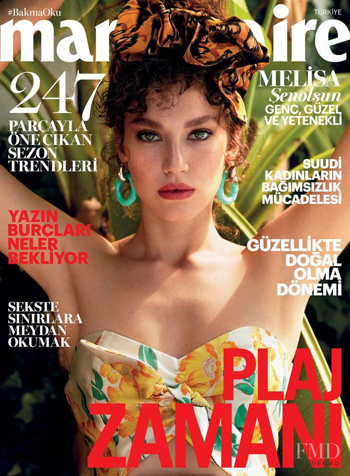 Melisa ?enolsun  featured on the Marie Claire Turkey cover from August 2018