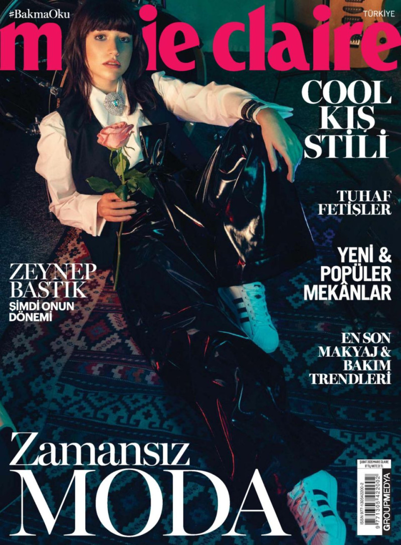 Zeynep Bastik featured on the Marie Claire Turkey cover from February 2020