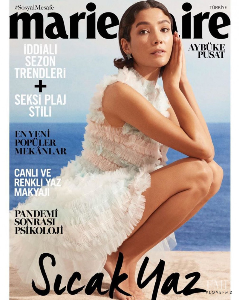 Aybuke Pusat  featured on the Marie Claire Turkey cover from July 2020
