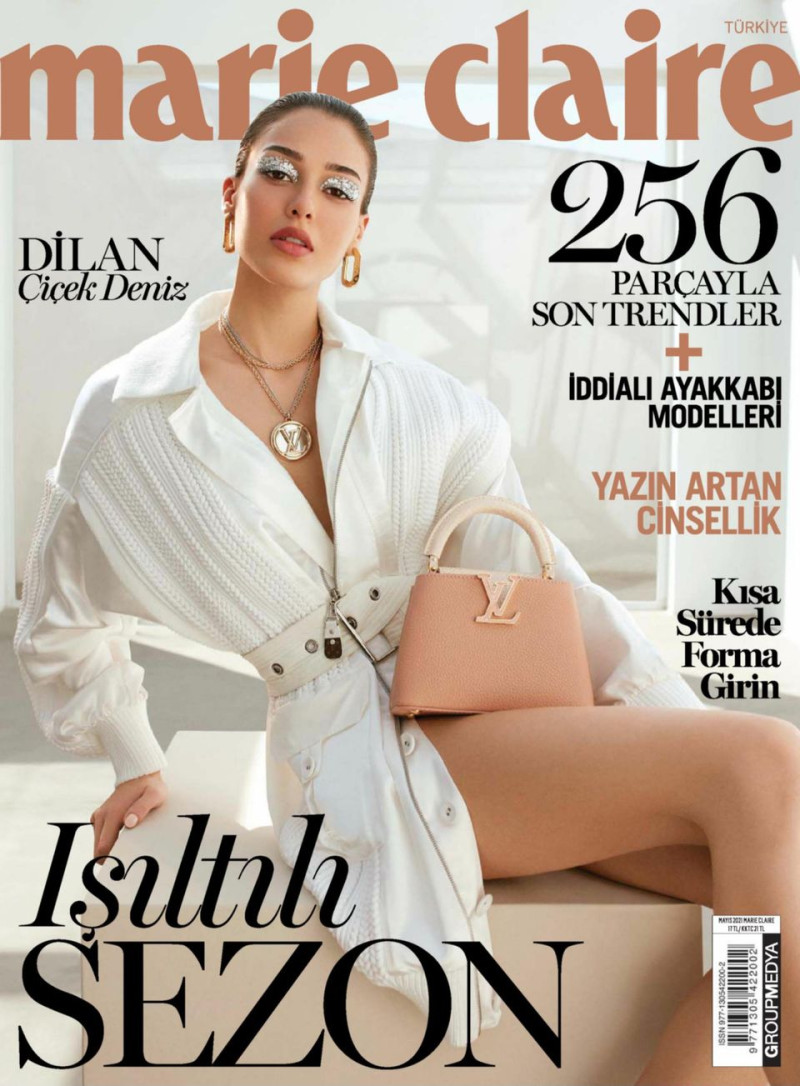 Dilan Cicek Deniz featured on the Marie Claire Turkey cover from May 2021