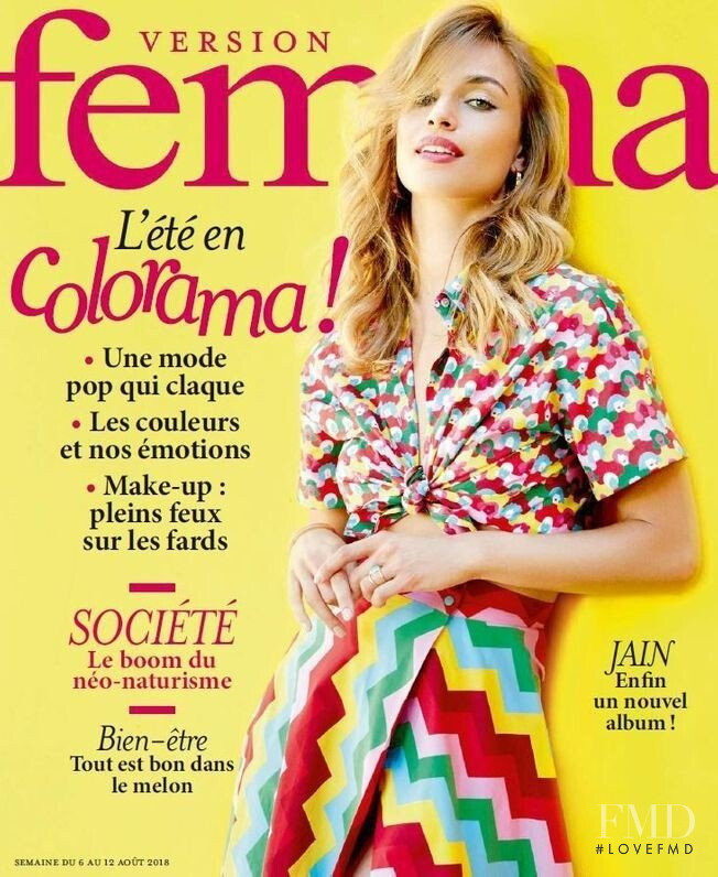 Aude-Jane Deville featured on the Femina France cover from August 2018