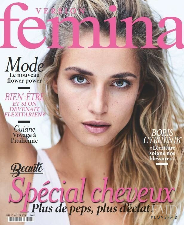Aude-Jane Deville featured on the Femina France cover from April 2019