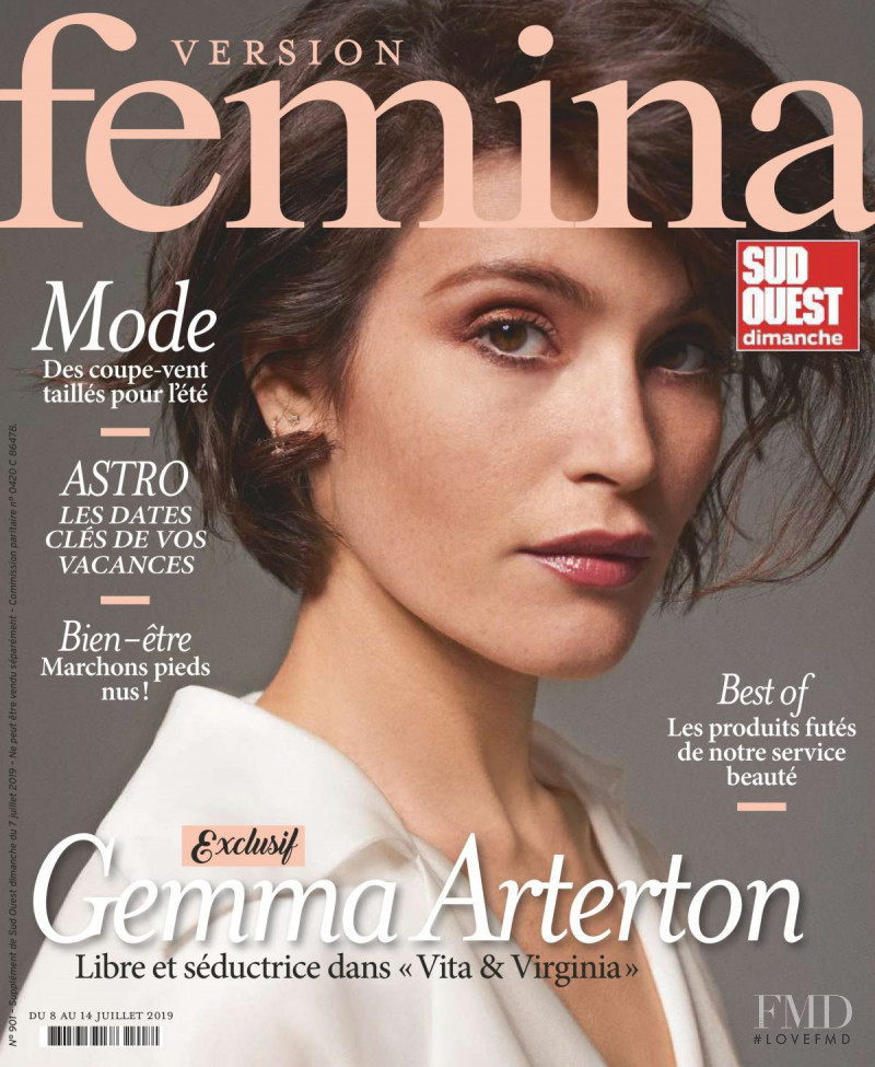 Gemma Arterton featured on the Femina France cover from July 2019