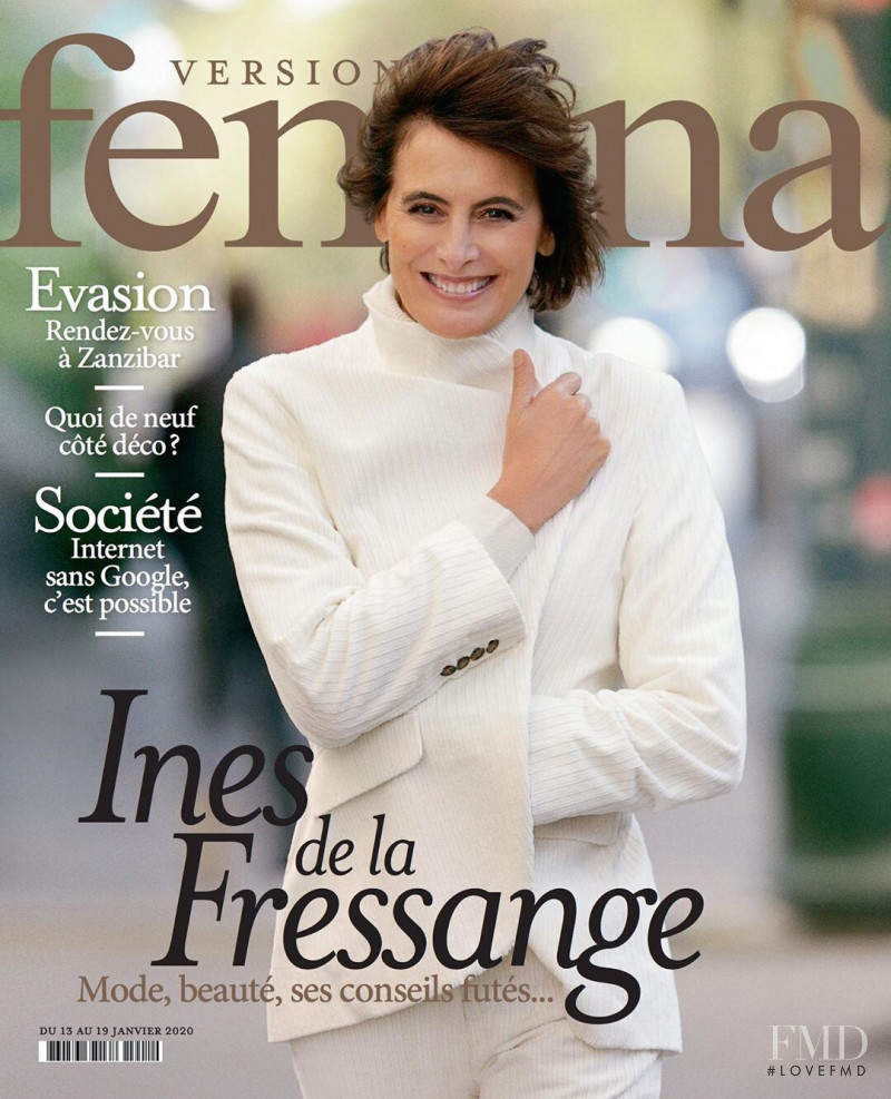 Ines de la Fressange featured on the Femina France cover from January 2020