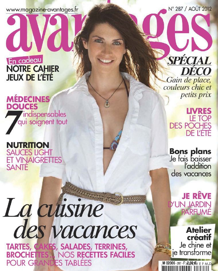 Gaelle Brunet featured on the Avantages cover from August 2012