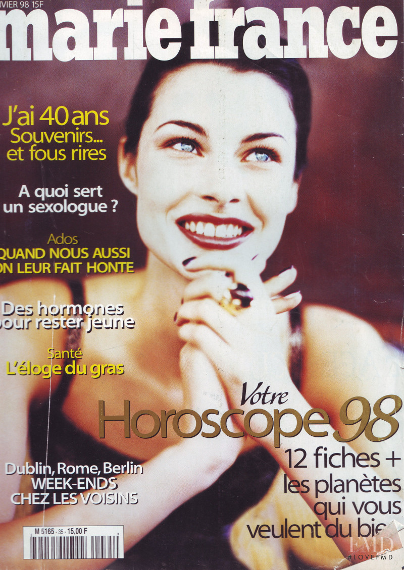 Connie Houston featured on the Marie France cover from January 1998