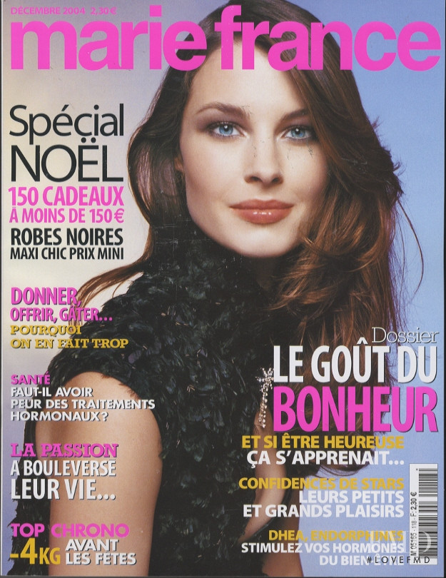 Connie Houston featured on the Marie France cover from December 2004