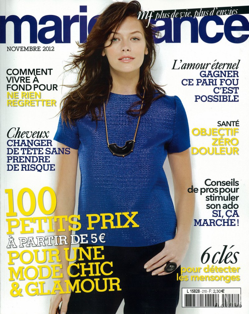 Natalia Belova featured on the Marie France cover from November 2012