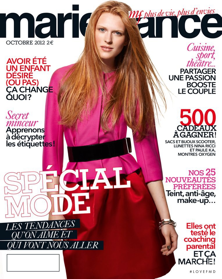 Malgosia Piernik featured on the Marie France cover from October 2012