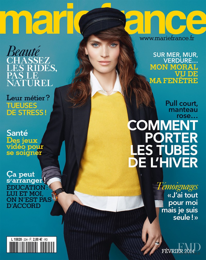 Henriette Pawlowski featured on the Marie France cover from February 2014