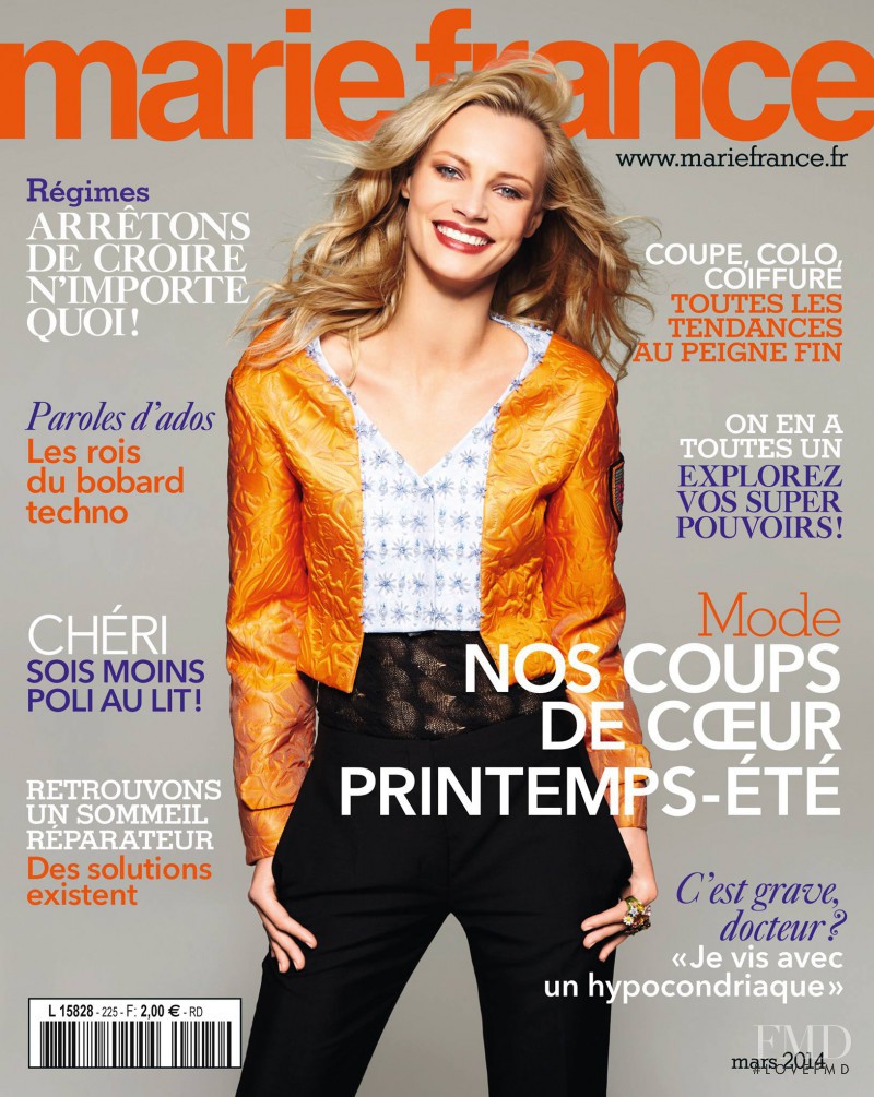  featured on the Marie France cover from March 2014
