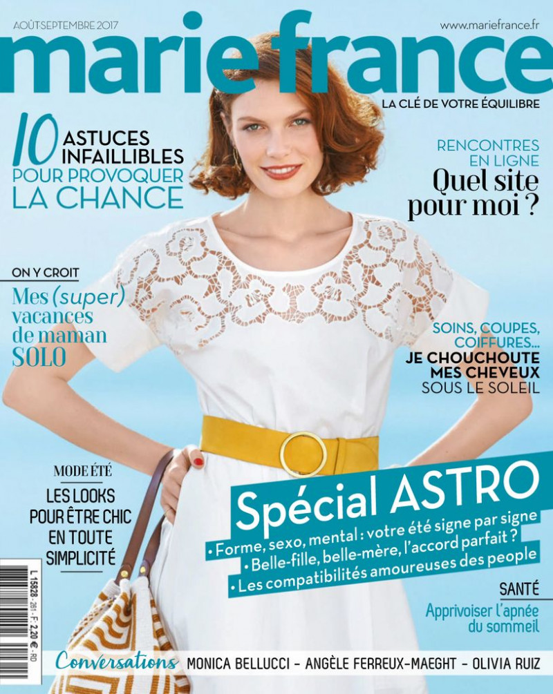  featured on the Marie France cover from August 2017