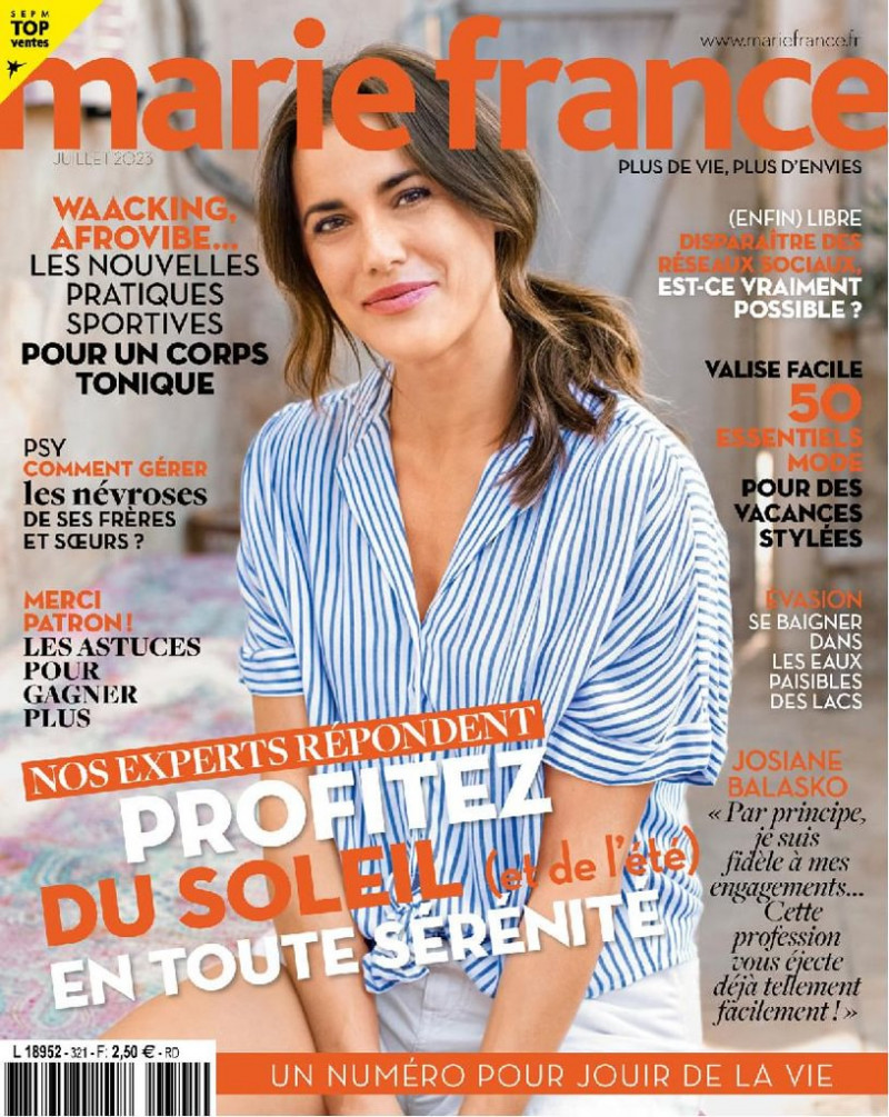  featured on the Marie France cover from July 2023