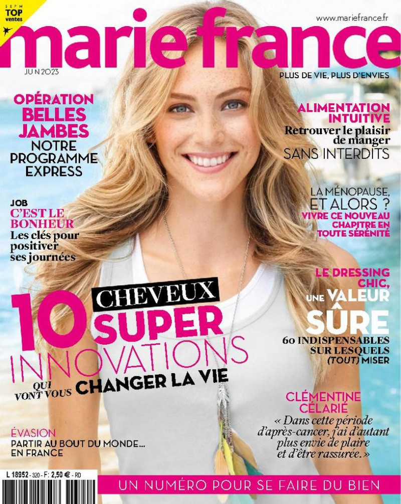  featured on the Marie France cover from June 2023