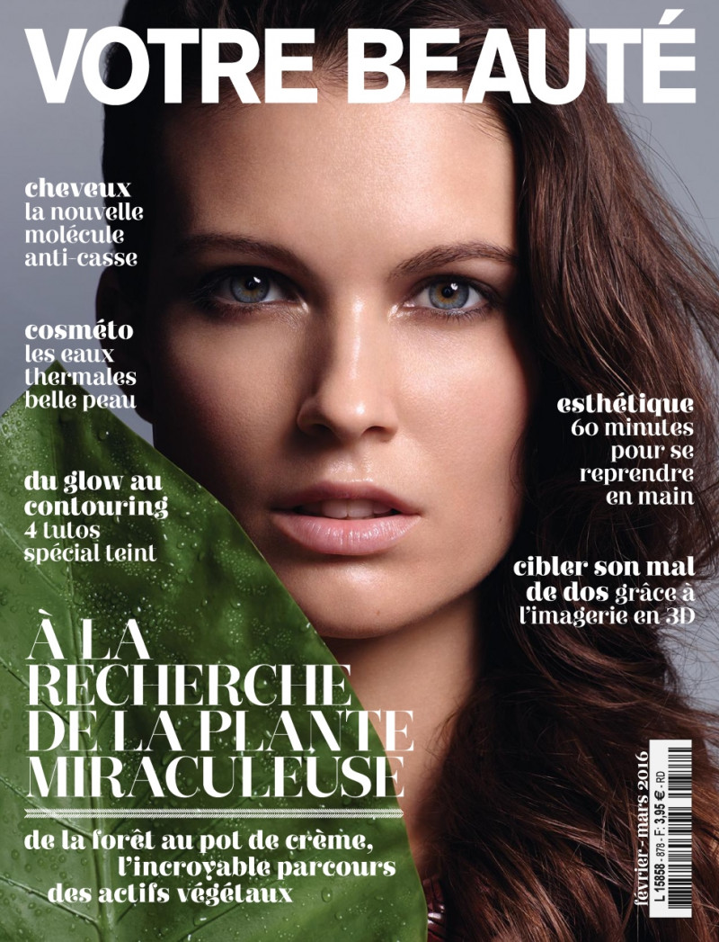 Johanna Nault featured on the Votre Beauté France cover from February 2016